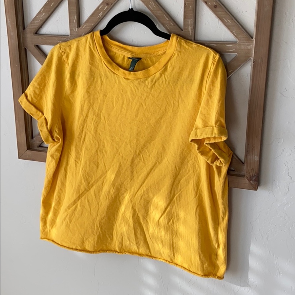 Fun, yellow, crop top from Wild Fable